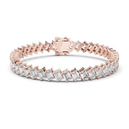 Emerald Tennis Lab Grown Diamond Bracelet