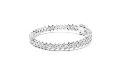 Emerald Tennis Lab Grown Diamond Bracelet