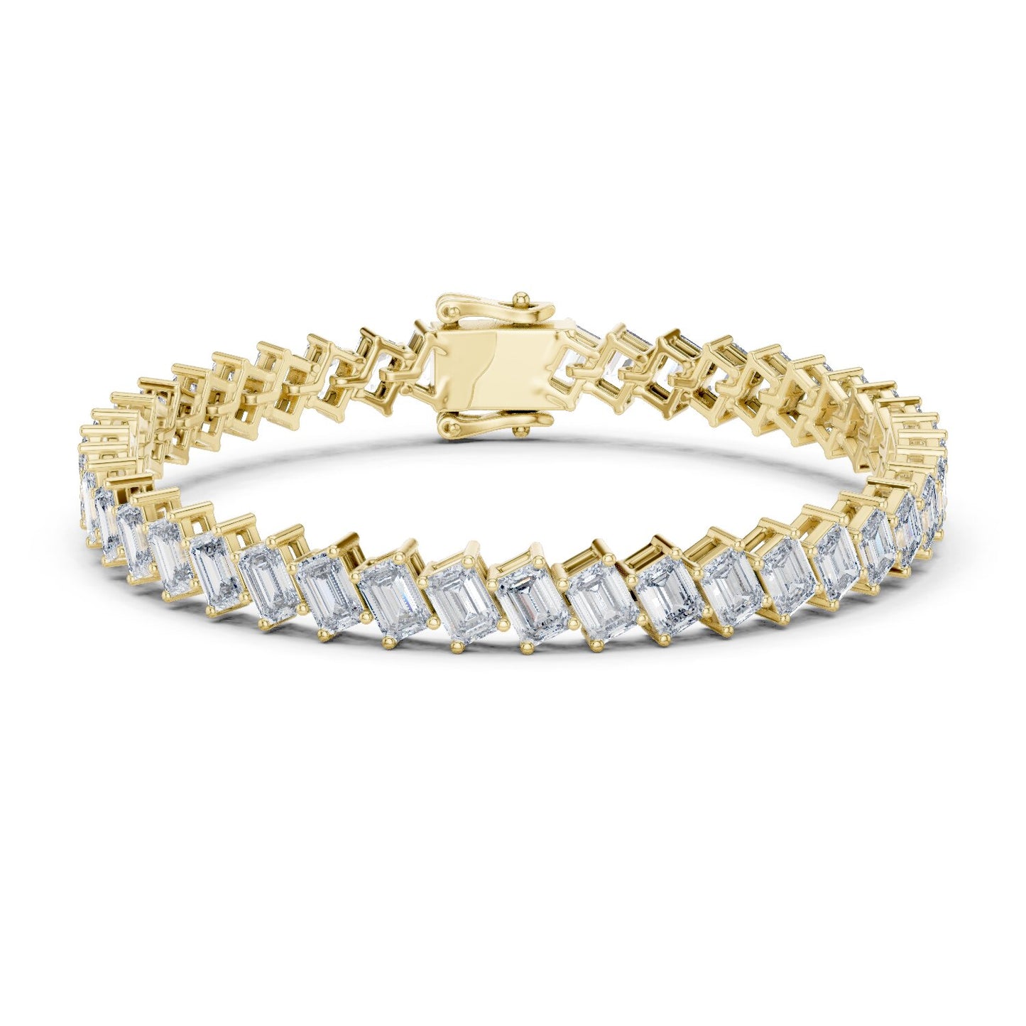 Emerald Tennis Lab Grown Diamond Bracelet