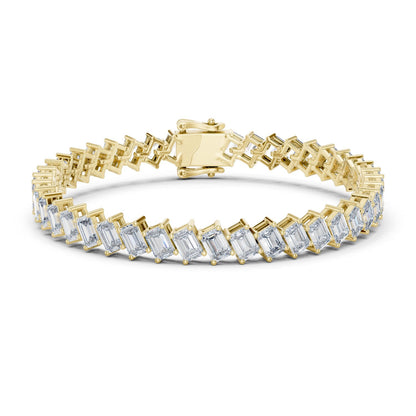 Emerald Tennis Lab Grown Diamond Bracelet