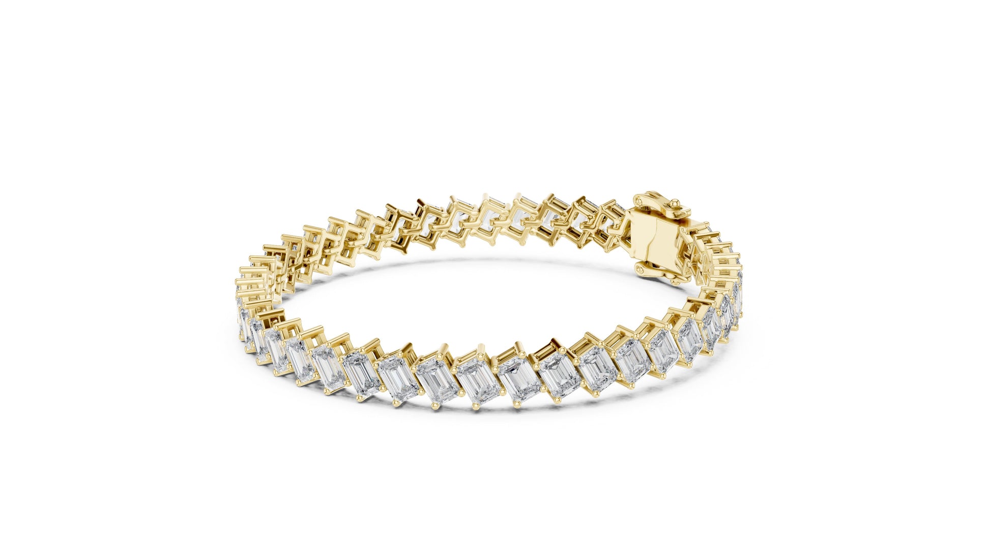 Emerald Tennis Lab Grown Diamond Bracelet