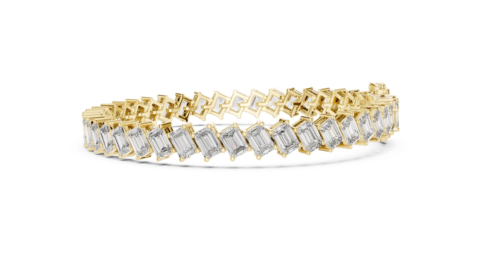 Emerald Tennis Lab Grown Diamond Bracelet