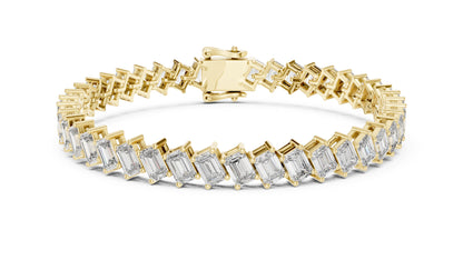 Emerald Tennis Lab Grown Diamond Bracelet
