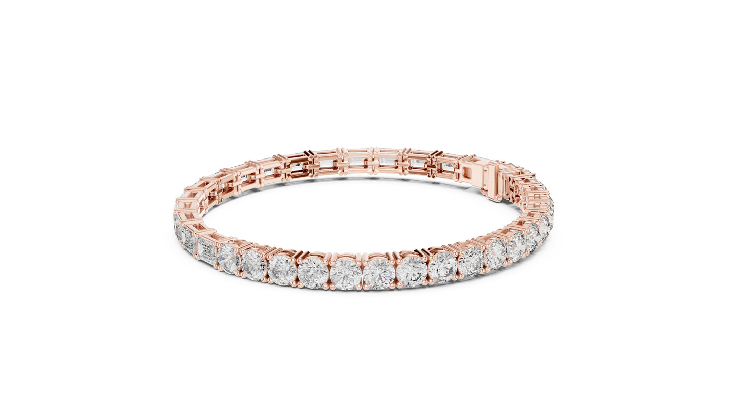 Round Tennis Lab Grown Diamond Bracelet