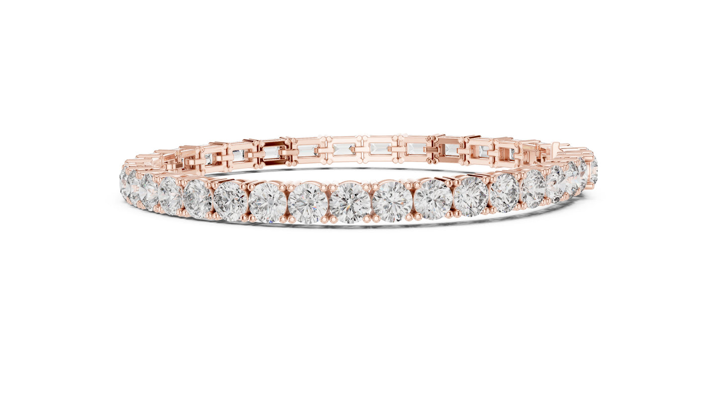 Round Tennis Lab Grown Diamond Bracelet