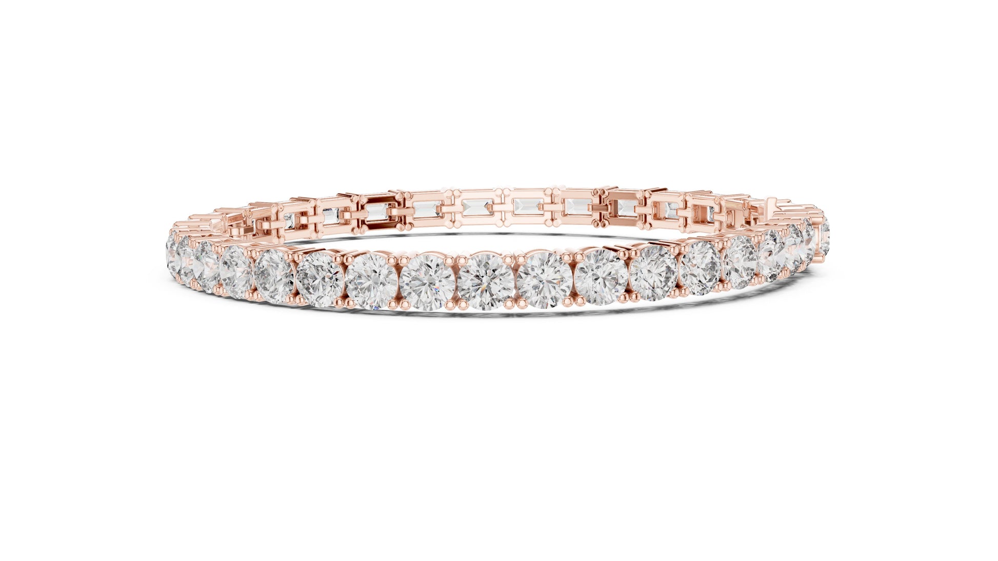 Round Tennis Lab Grown Diamond Bracelet
