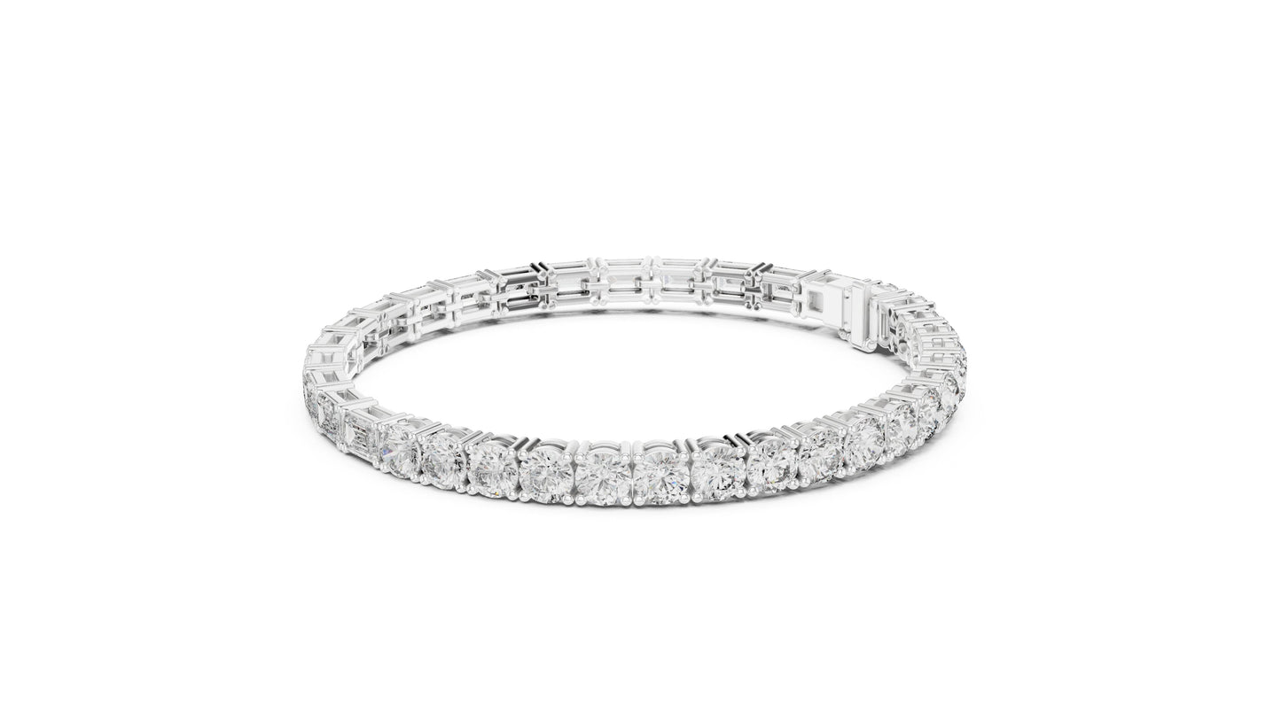 Round Tennis Lab Grown Diamond Bracelet