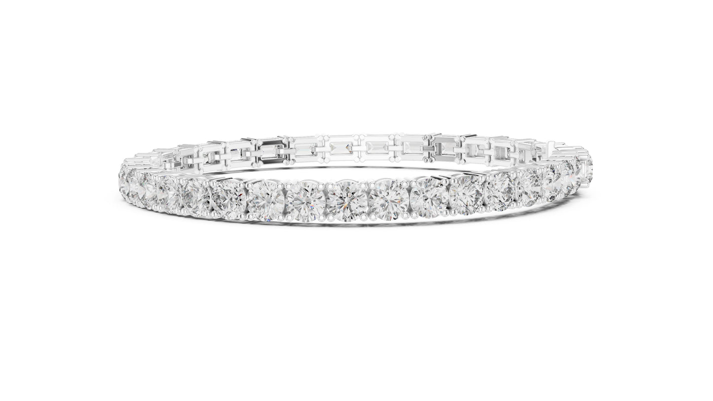 Round Tennis Lab Grown Diamond Bracelet