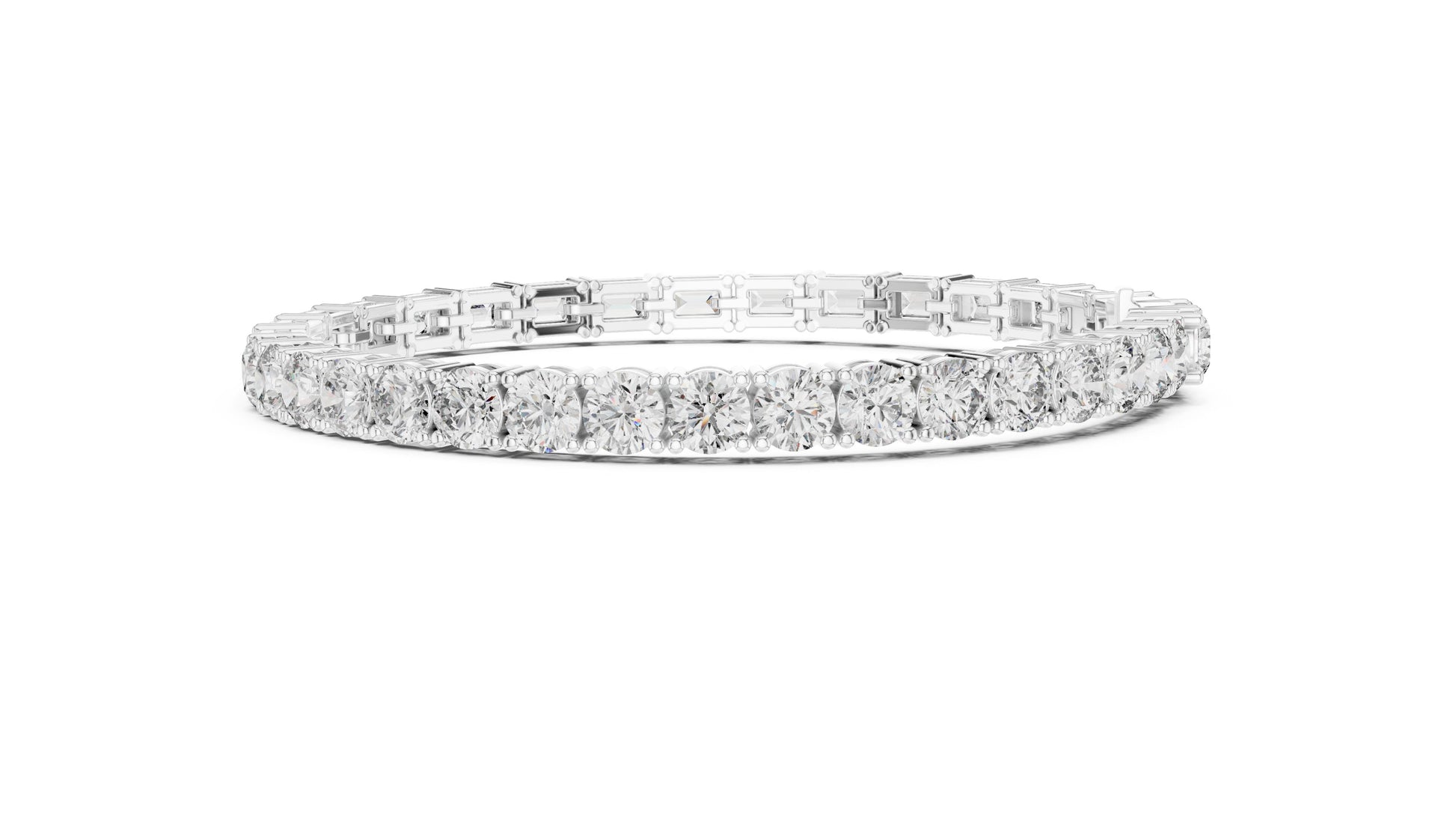 Round Tennis Lab Grown Diamond Bracelet