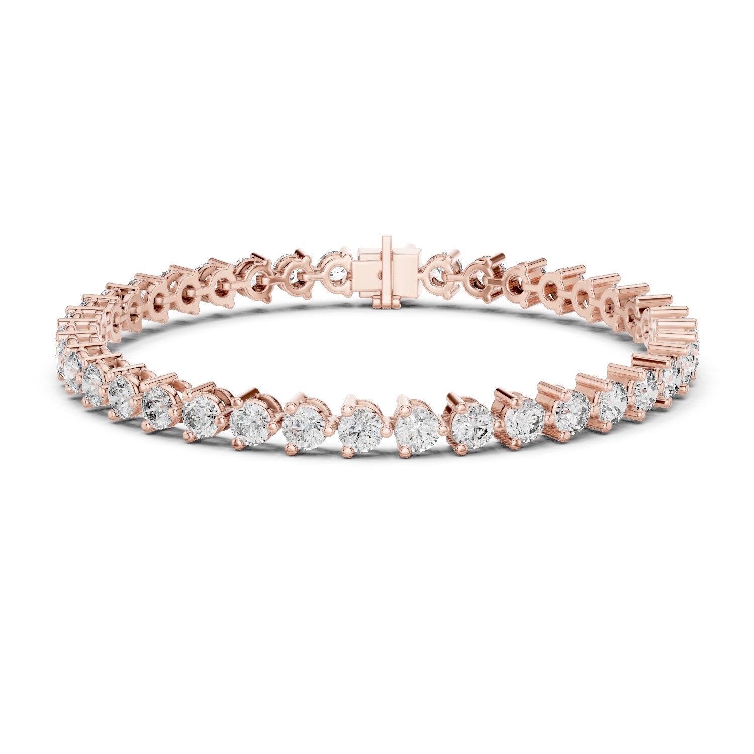 Round Tennis Lab Grown Diamond Bracelet