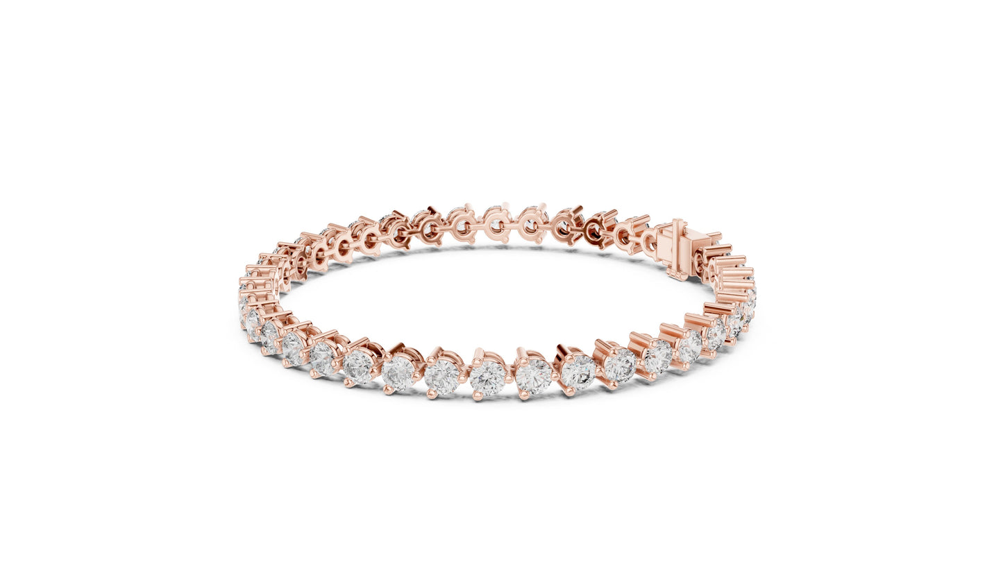 Round Tennis Lab Grown Diamond Bracelet