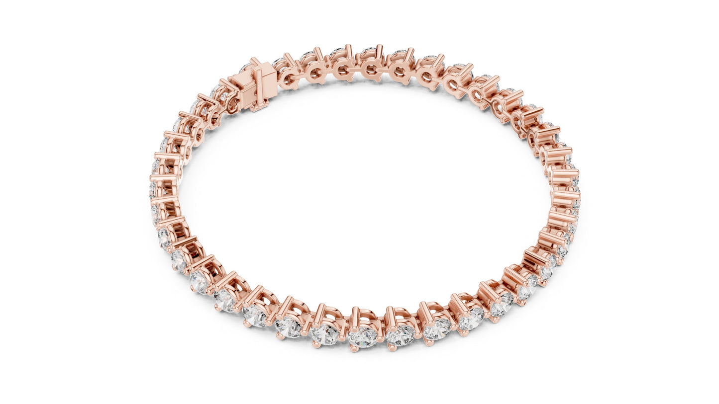 Round Tennis Lab Grown Diamond Bracelet
