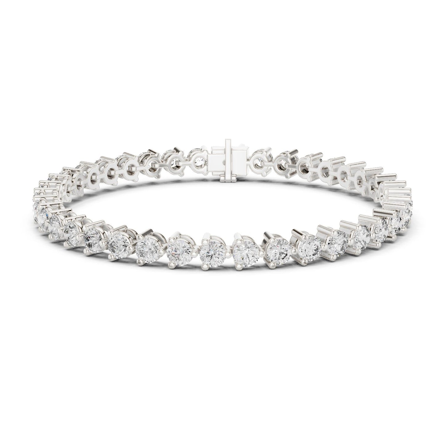 Round Tennis Lab Grown Diamond Bracelet