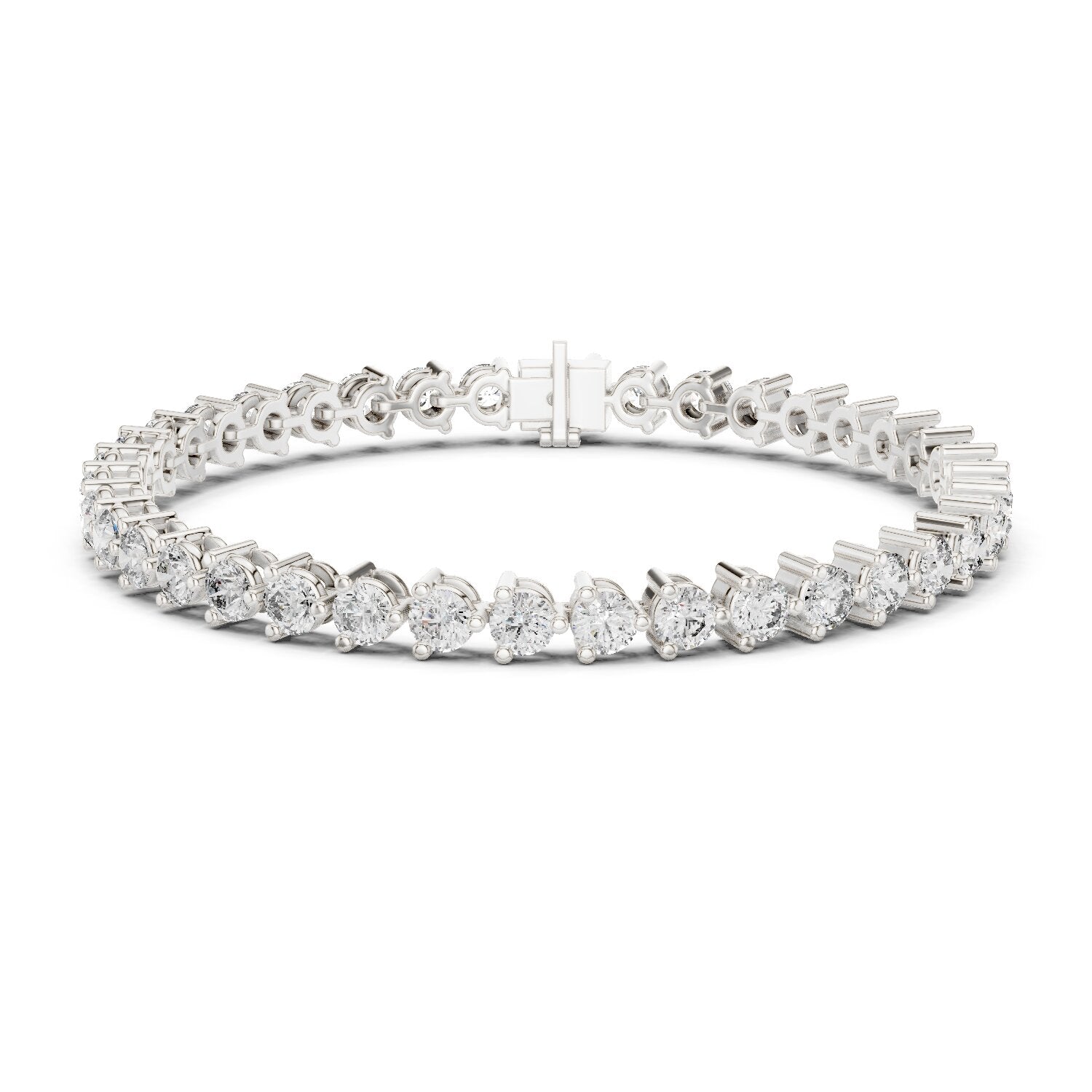 Round Tennis Lab Grown Diamond Bracelet