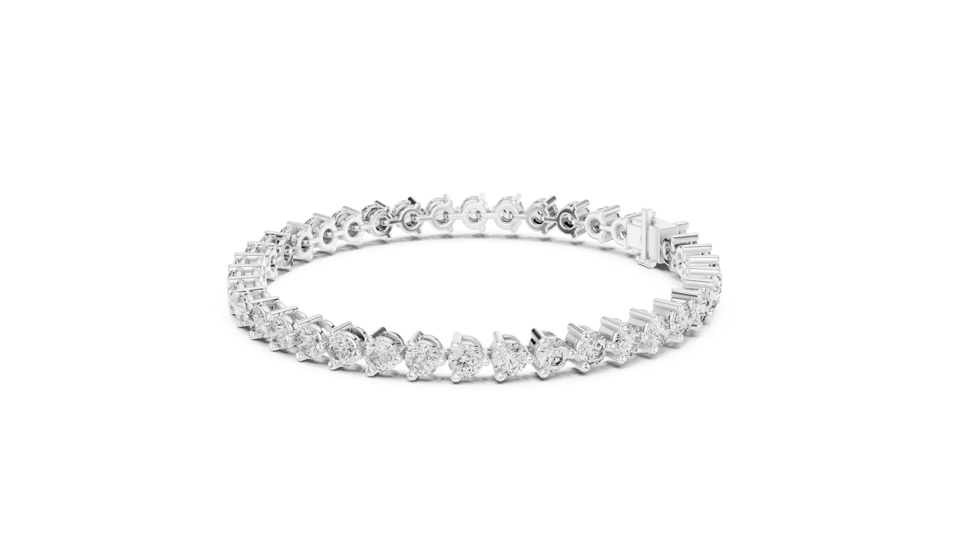 Round Tennis Lab Grown Diamond Bracelet