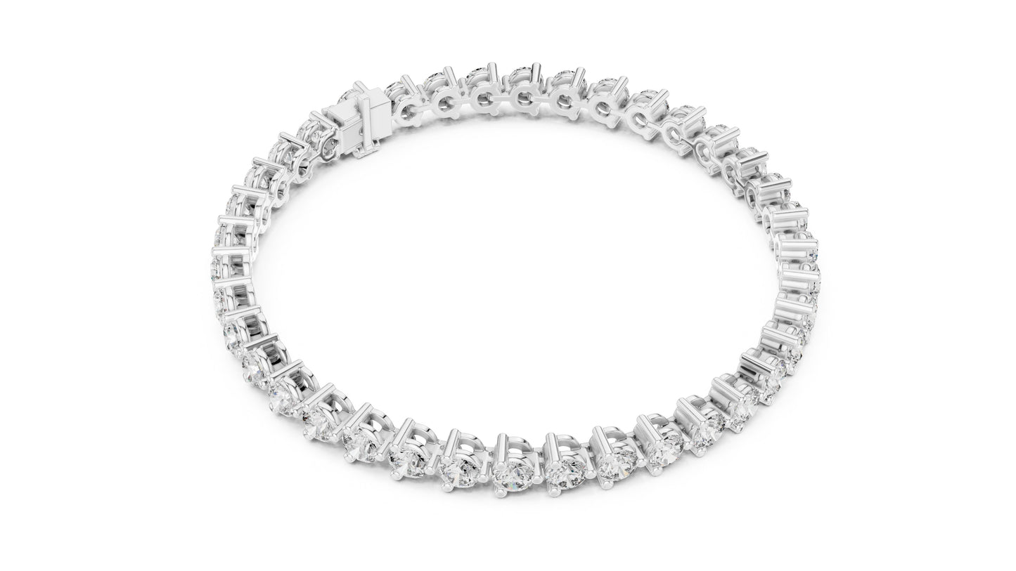 Round Tennis Lab Grown Diamond Bracelet