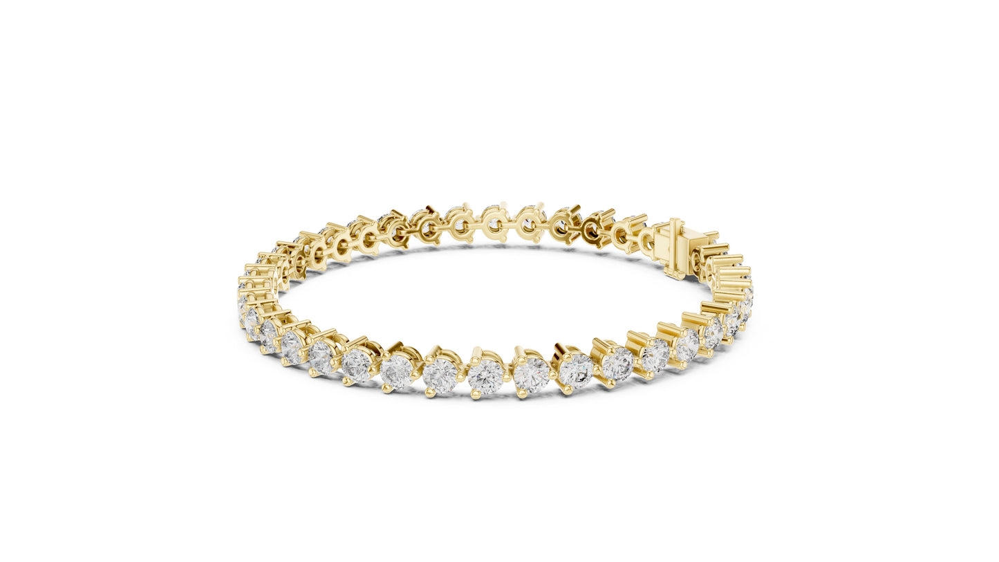 Round Tennis Lab Grown Diamond Bracelet