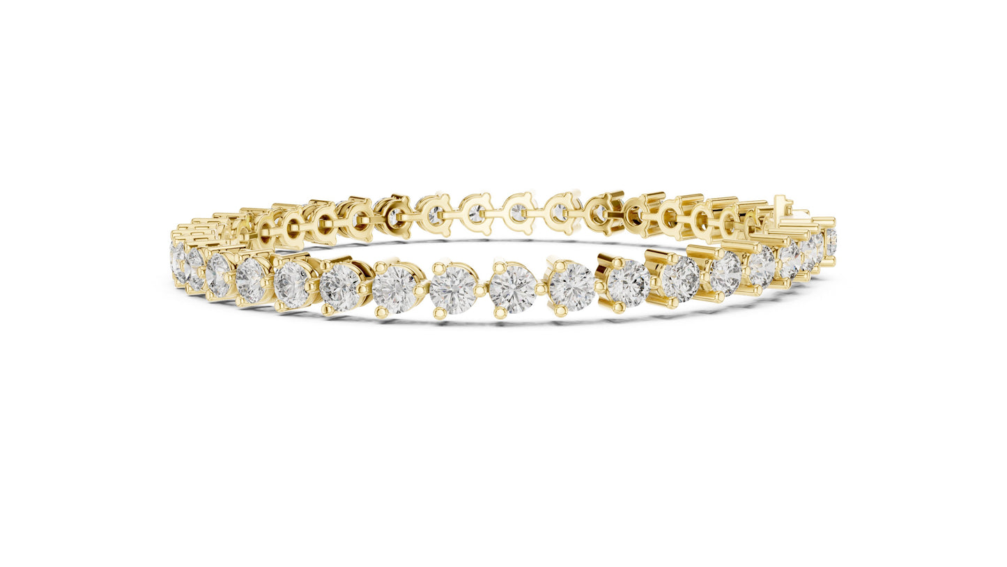 Round Tennis Lab Grown Diamond Bracelet