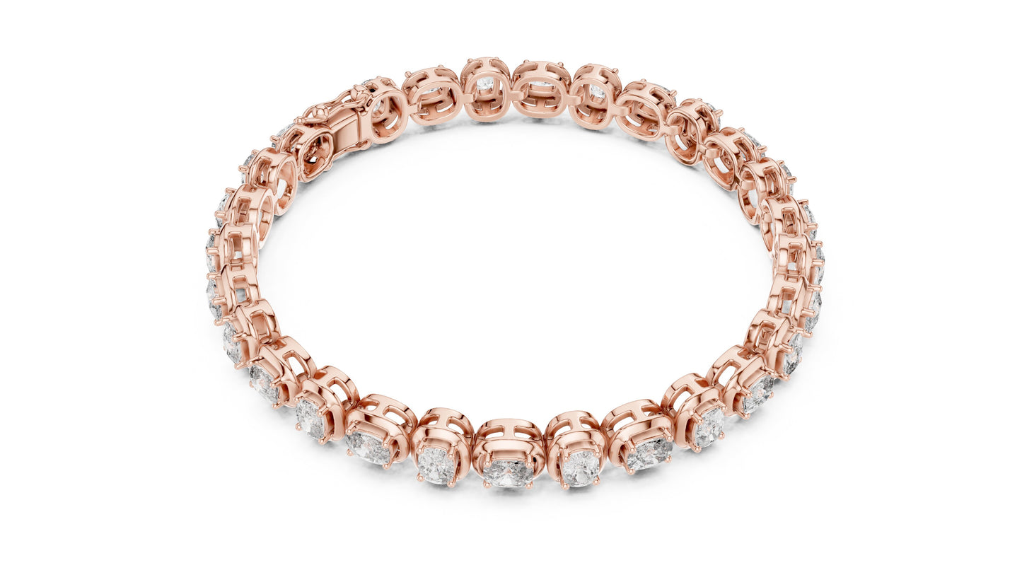 Round Tennis Lab Grown Diamond Bracelet