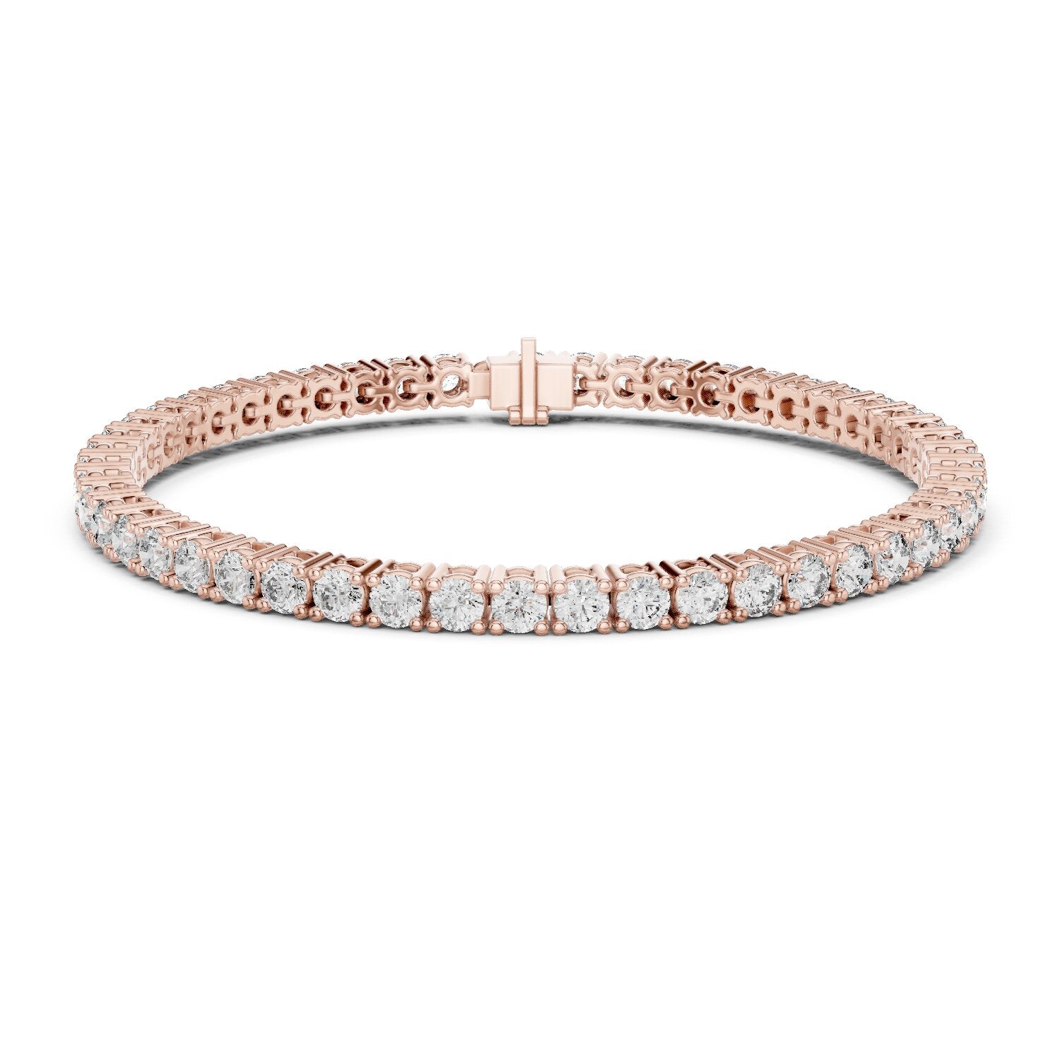 Round Tennis Lab Grown Diamond Bracelet