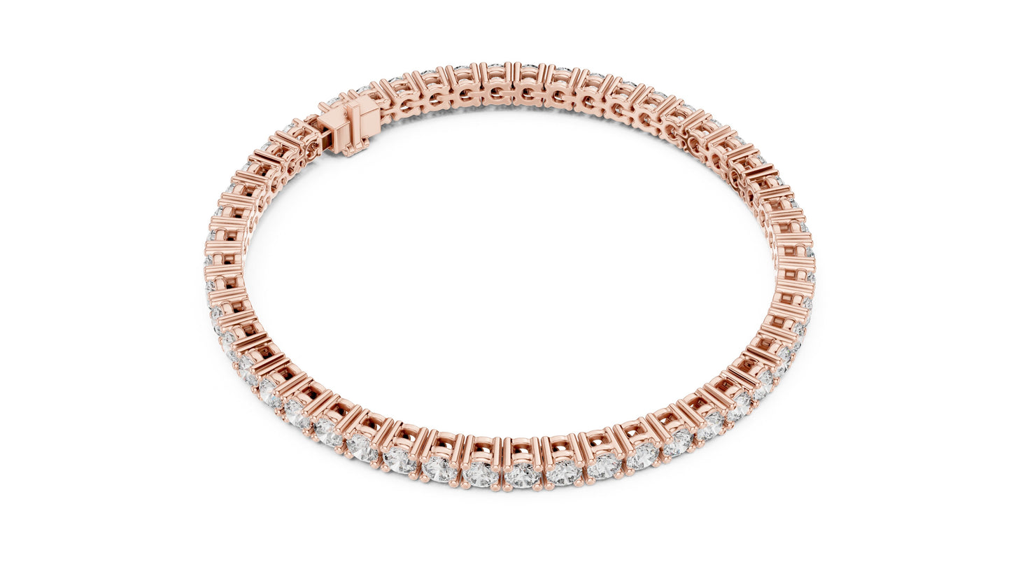 Round Tennis Lab Grown Diamond Bracelet