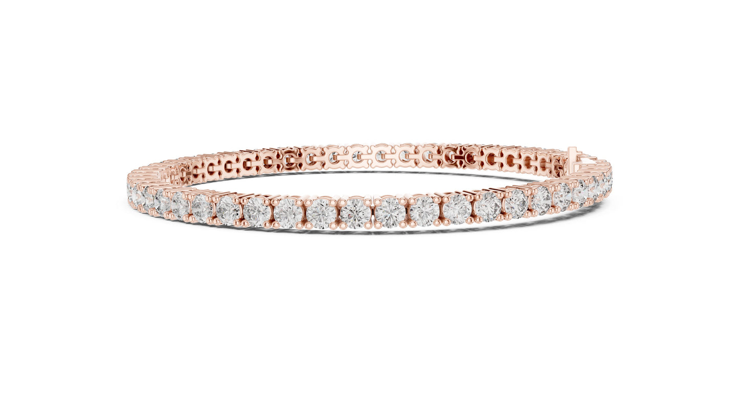 Round Tennis Lab Grown Diamond Bracelet