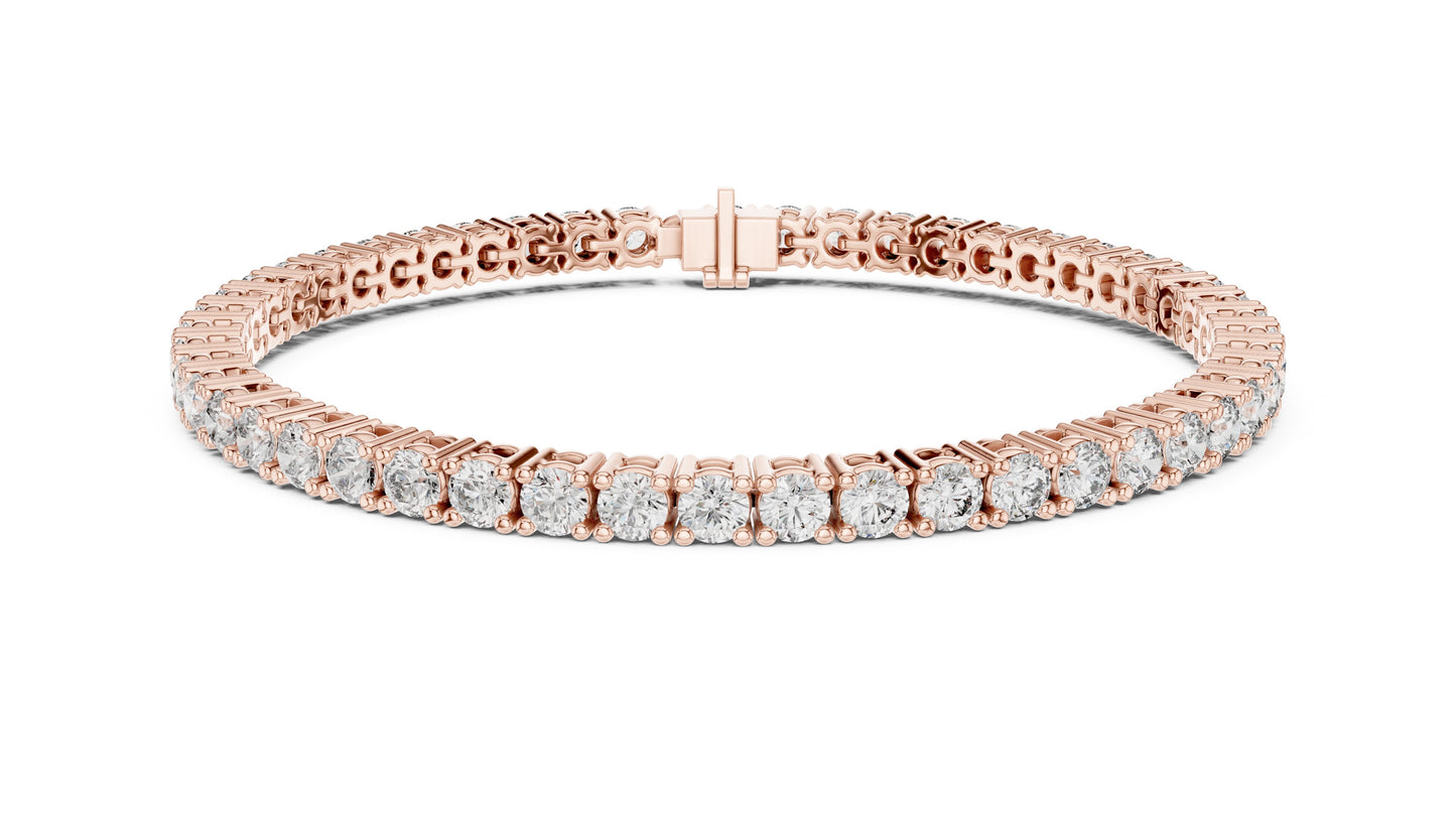 Round Tennis Lab Grown Diamond Bracelet
