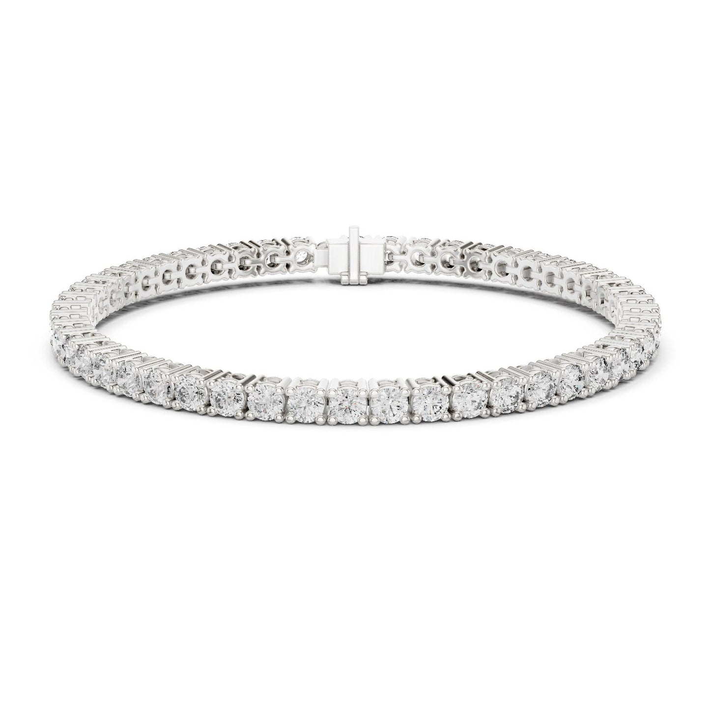 Round Tennis Lab Grown Diamond Bracelet