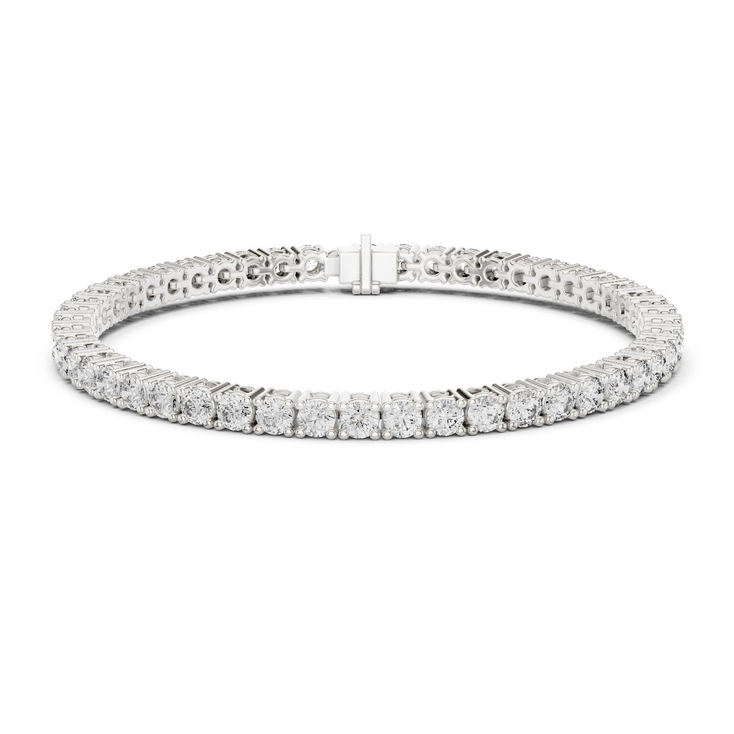 Round Tennis Lab Grown Diamond Bracelet