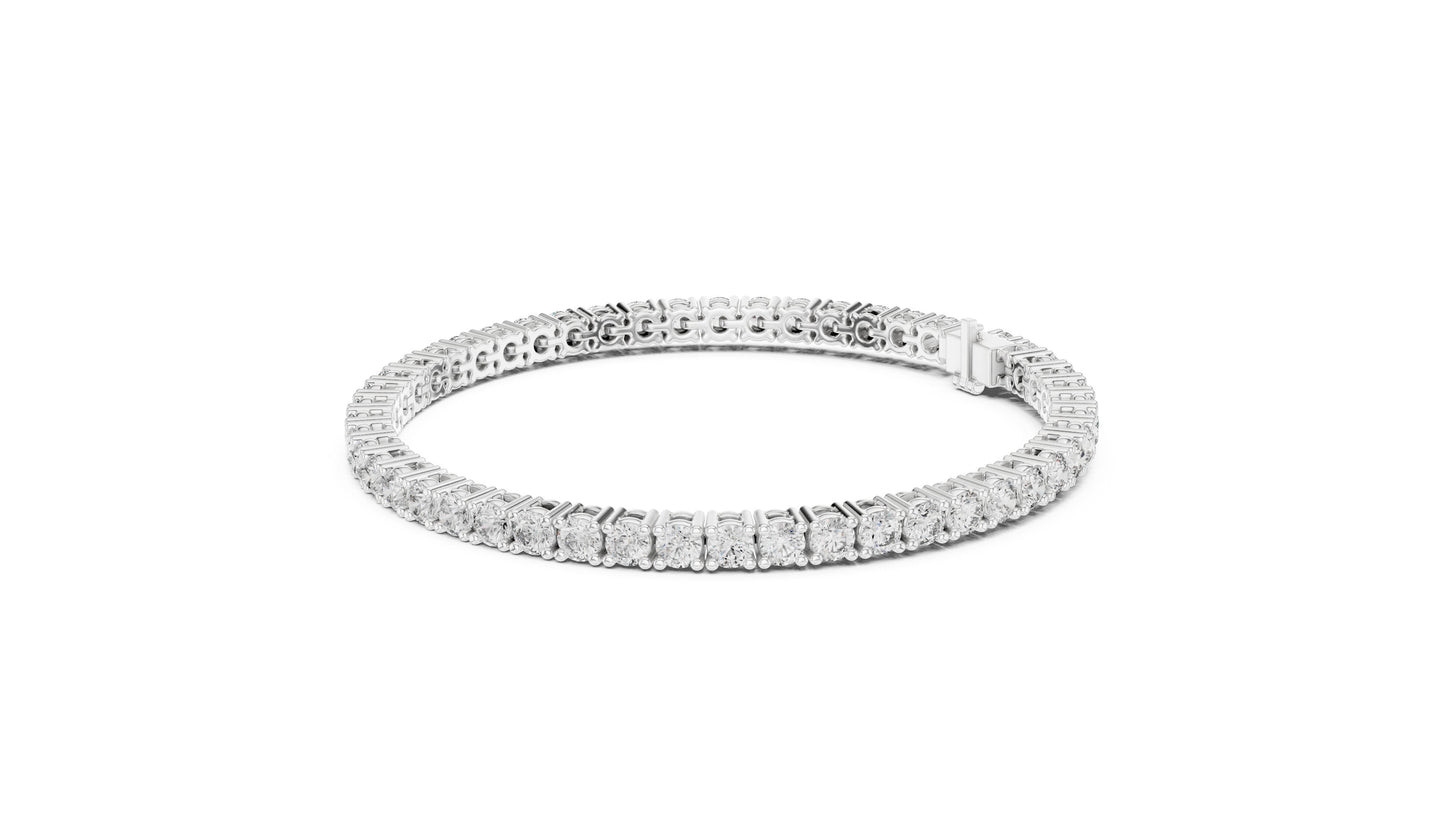 Round Tennis Lab Grown Diamond Bracelet