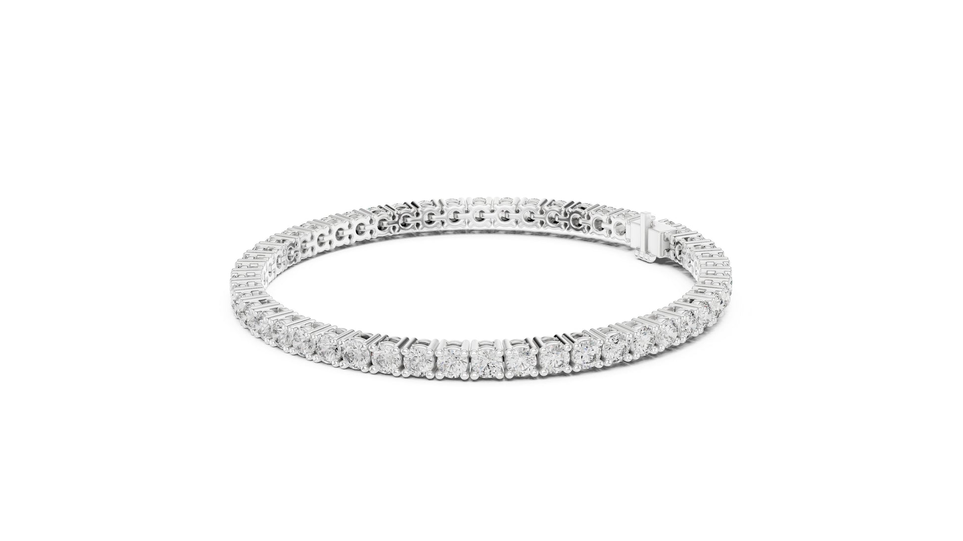 Round Tennis Lab Grown Diamond Bracelet