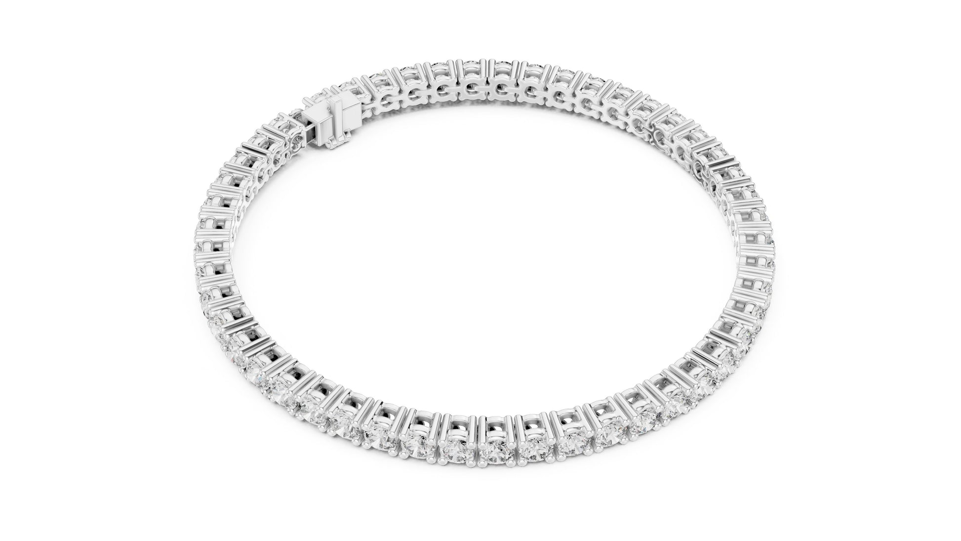 Round Tennis Lab Grown Diamond Bracelet