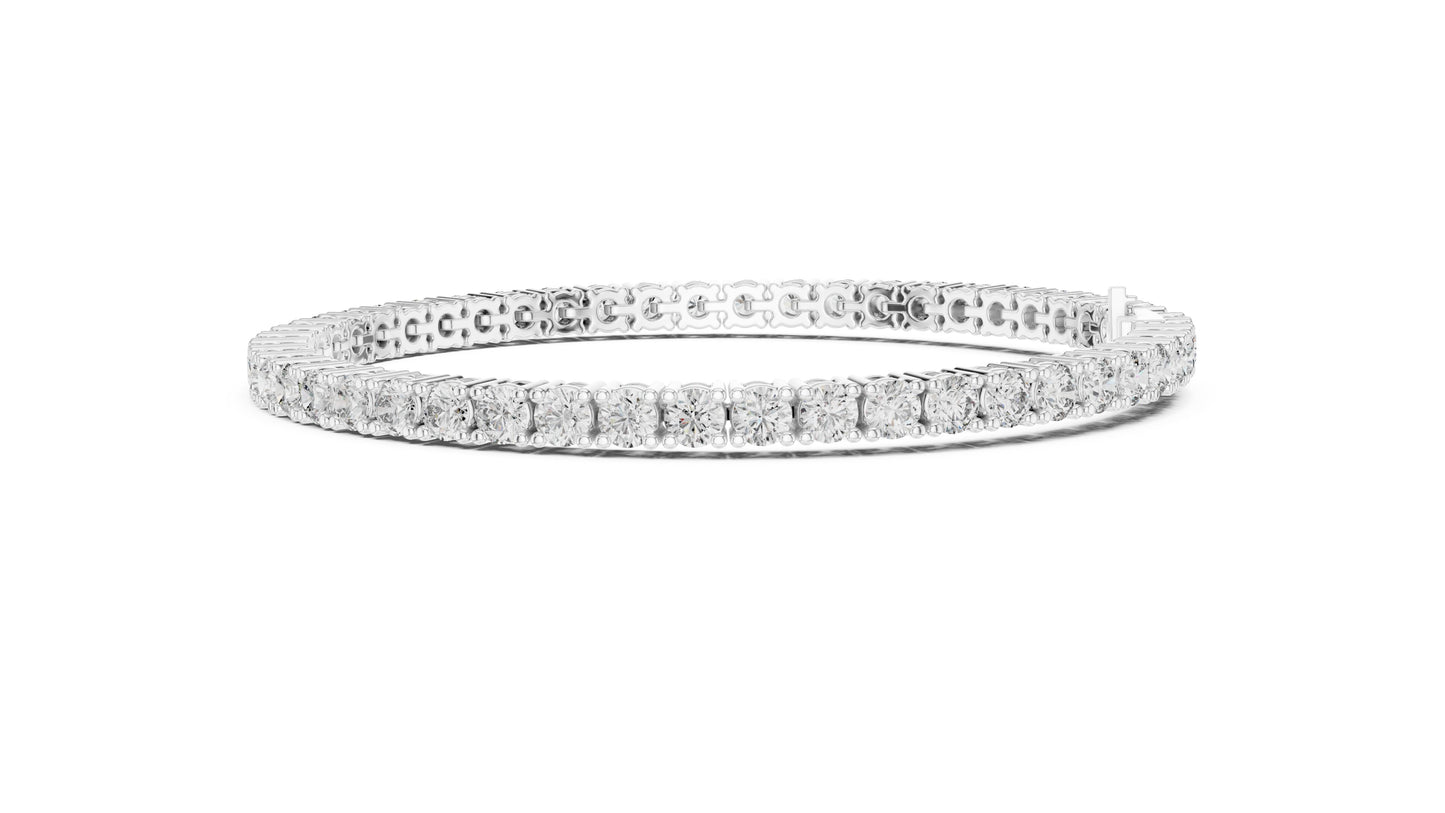 Round Tennis Lab Grown Diamond Bracelet