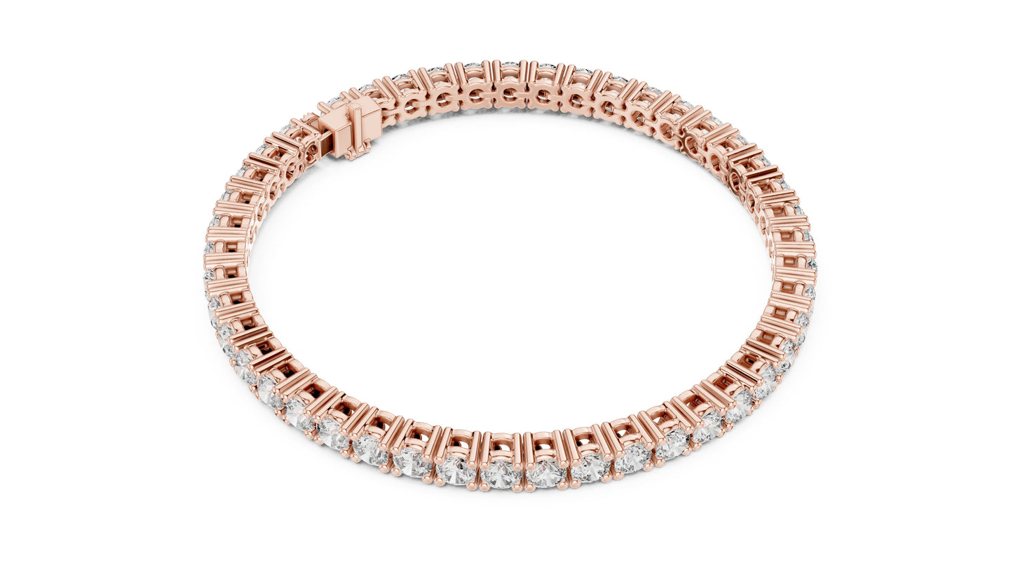 Round Tennis Lab Grown Diamond Bracelet
