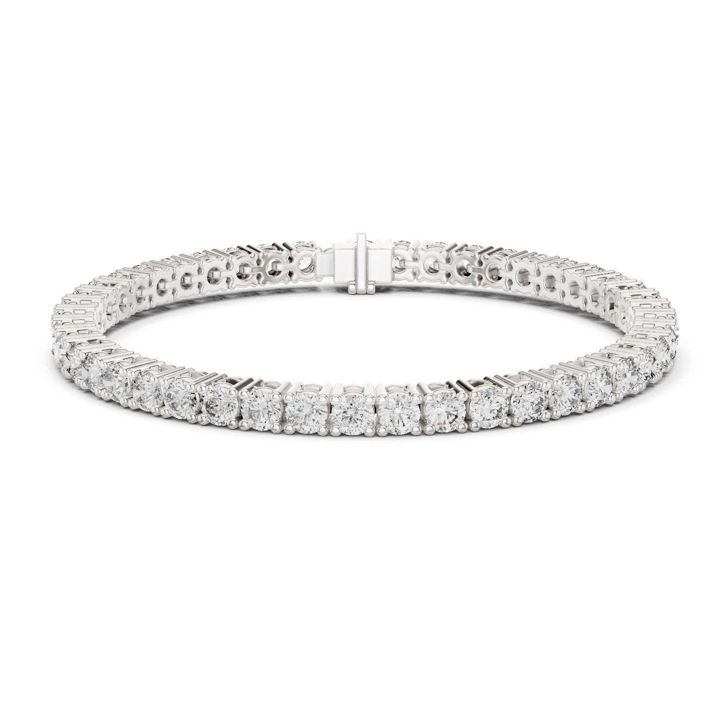 Round Tennis Lab Grown Diamond Bracelet