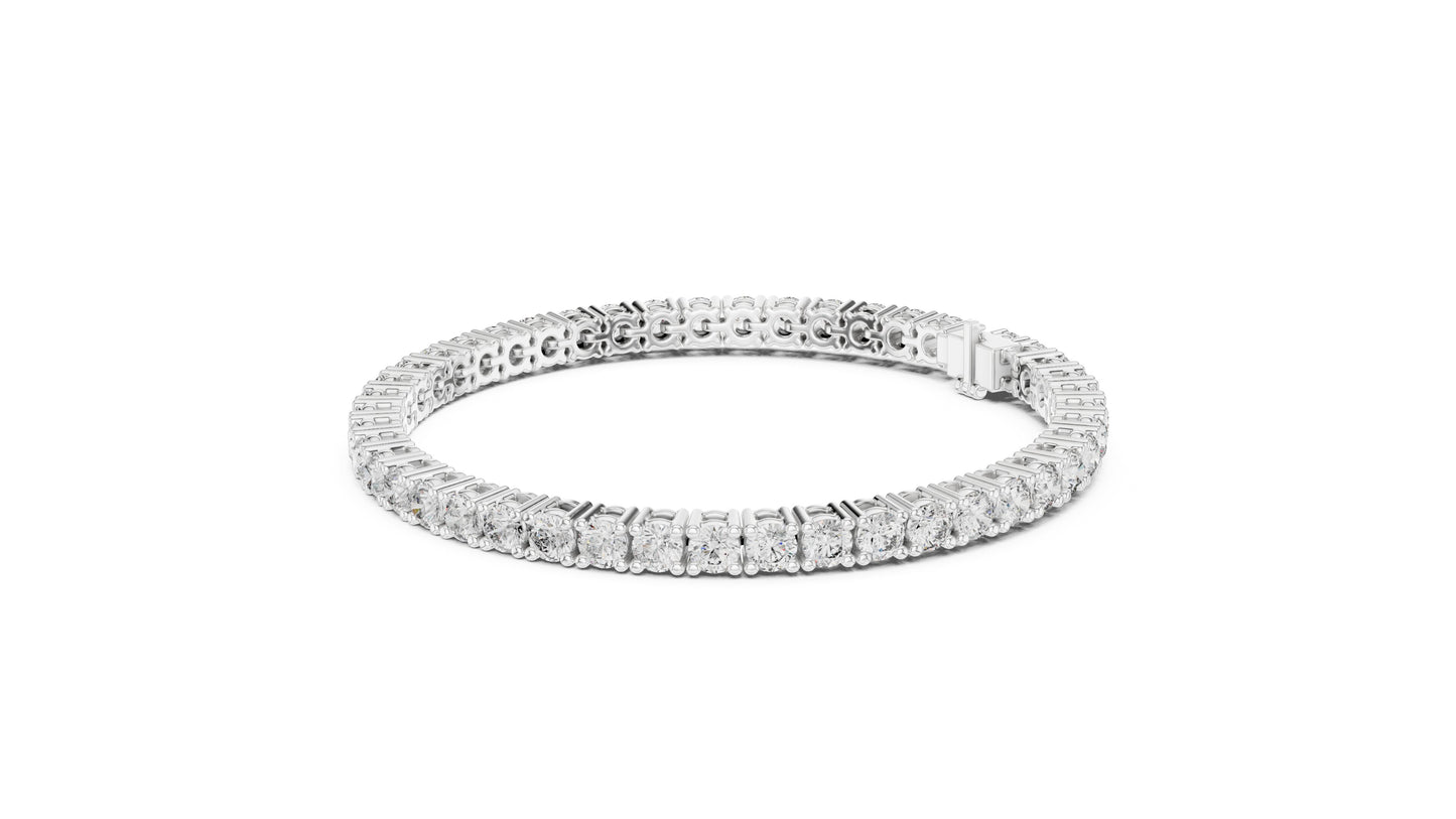 Round Tennis Lab Grown Diamond Bracelet