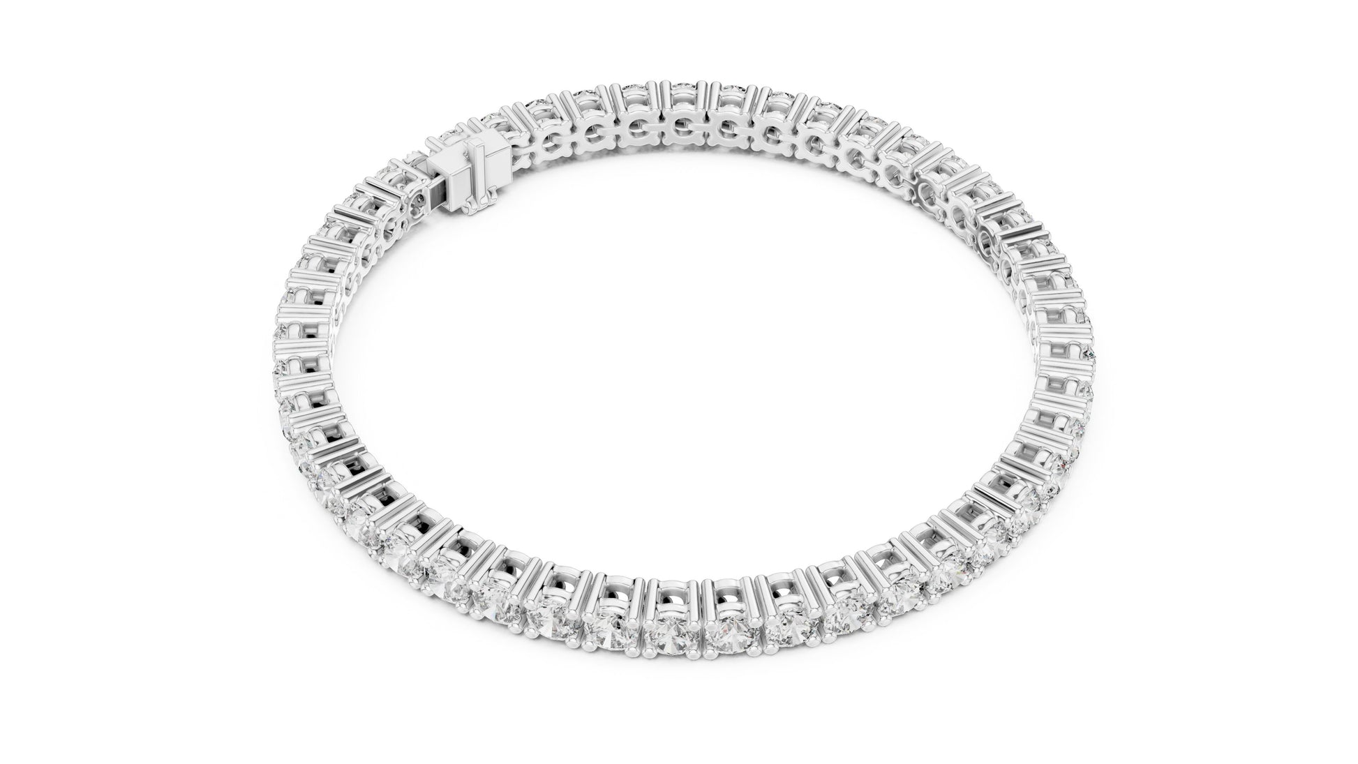 Round Tennis Lab Grown Diamond Bracelet