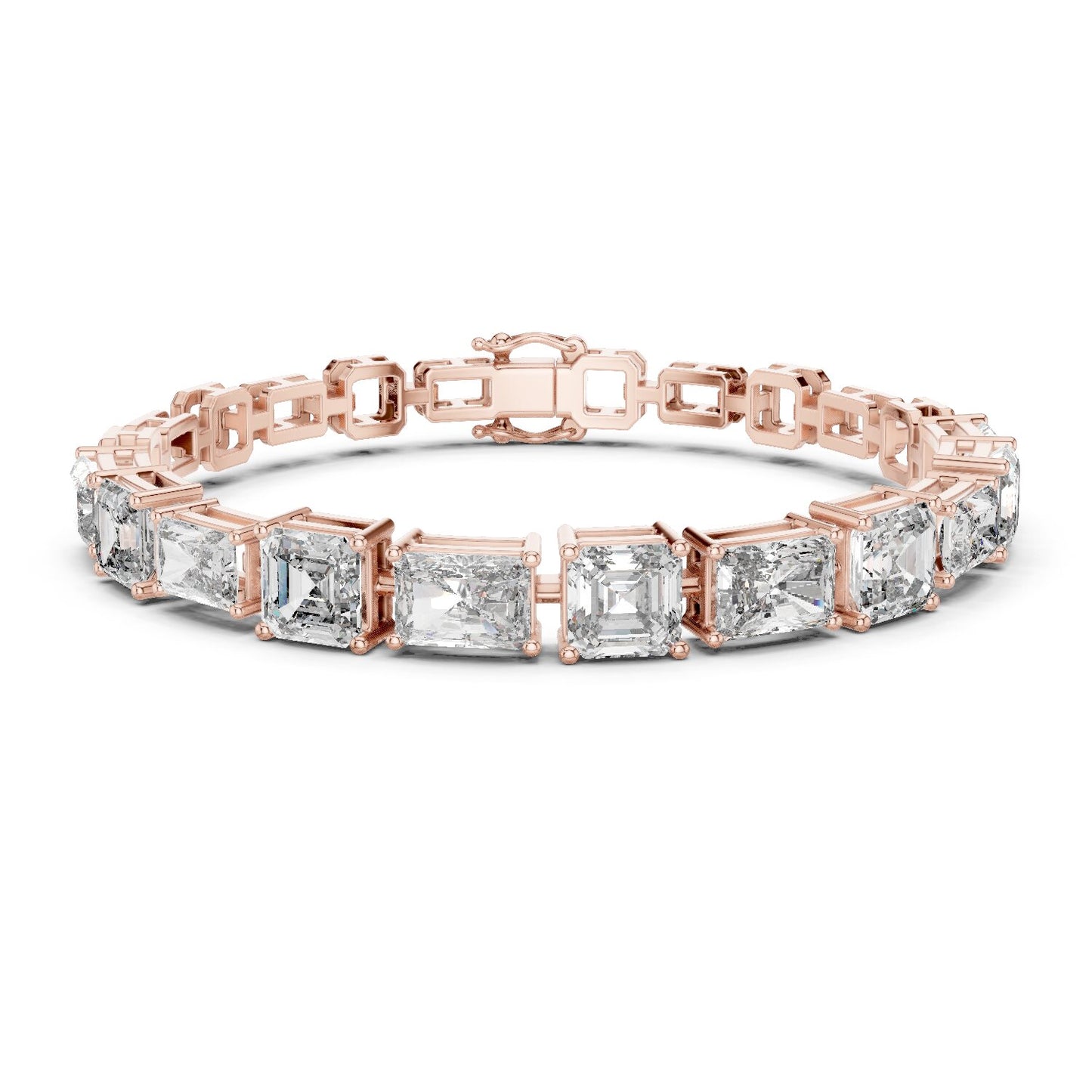 Emerald Tennis Lab Grown Diamond Bracelet