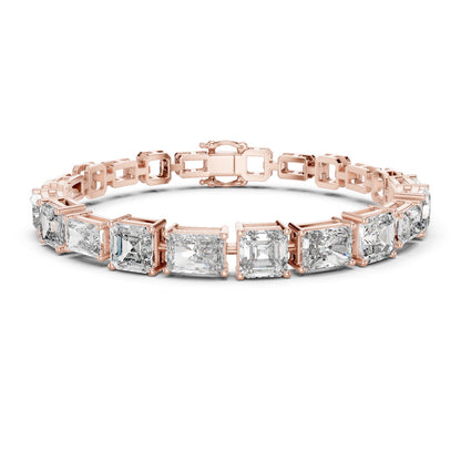 Emerald Tennis Lab Grown Diamond Bracelet