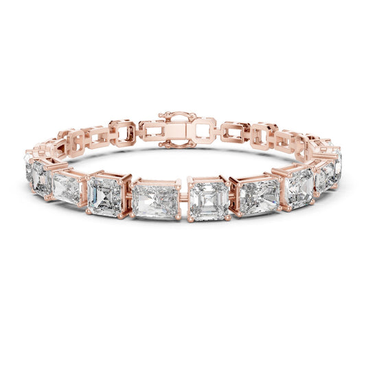 Emerald Tennis Lab Grown Diamond Bracelet