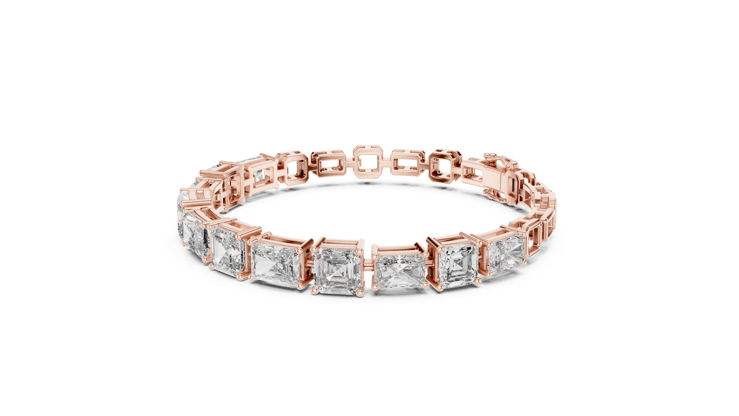 Emerald Tennis Lab Grown Diamond Bracelet