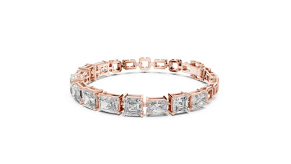 Emerald Tennis Lab Grown Diamond Bracelet