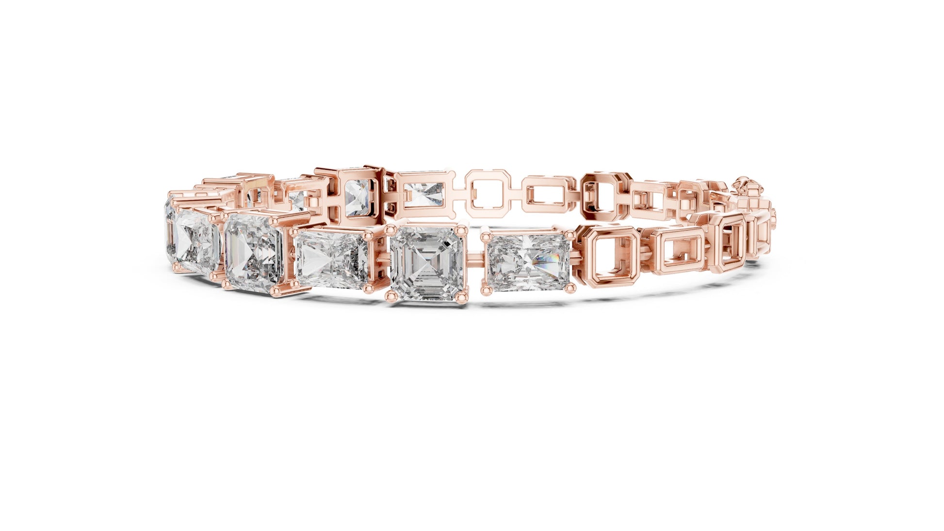 Emerald Tennis Lab Grown Diamond Bracelet