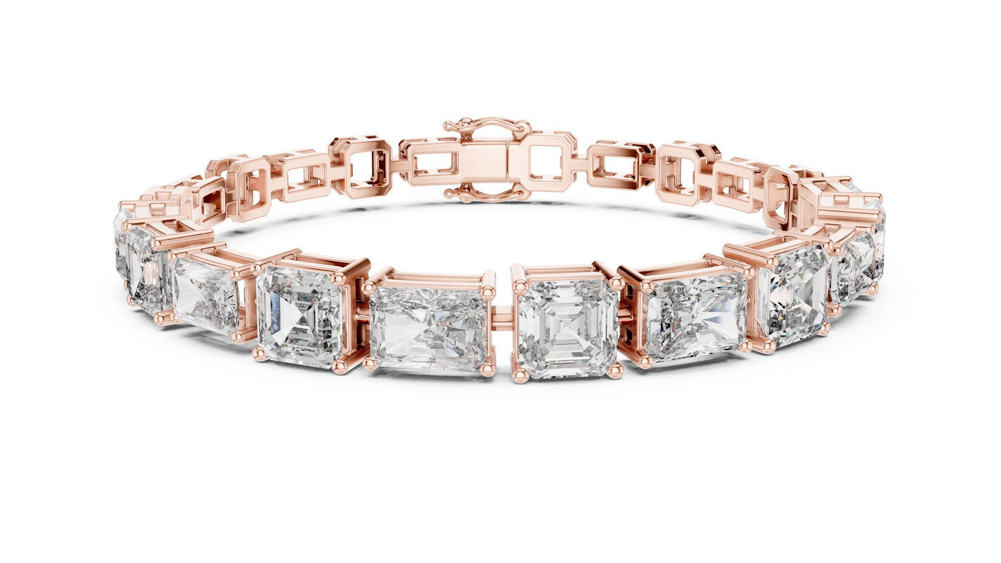 Emerald Tennis Lab Grown Diamond Bracelet
