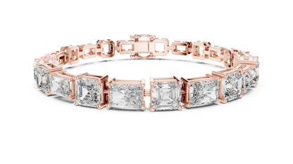 Emerald Tennis Lab Grown Diamond Bracelet