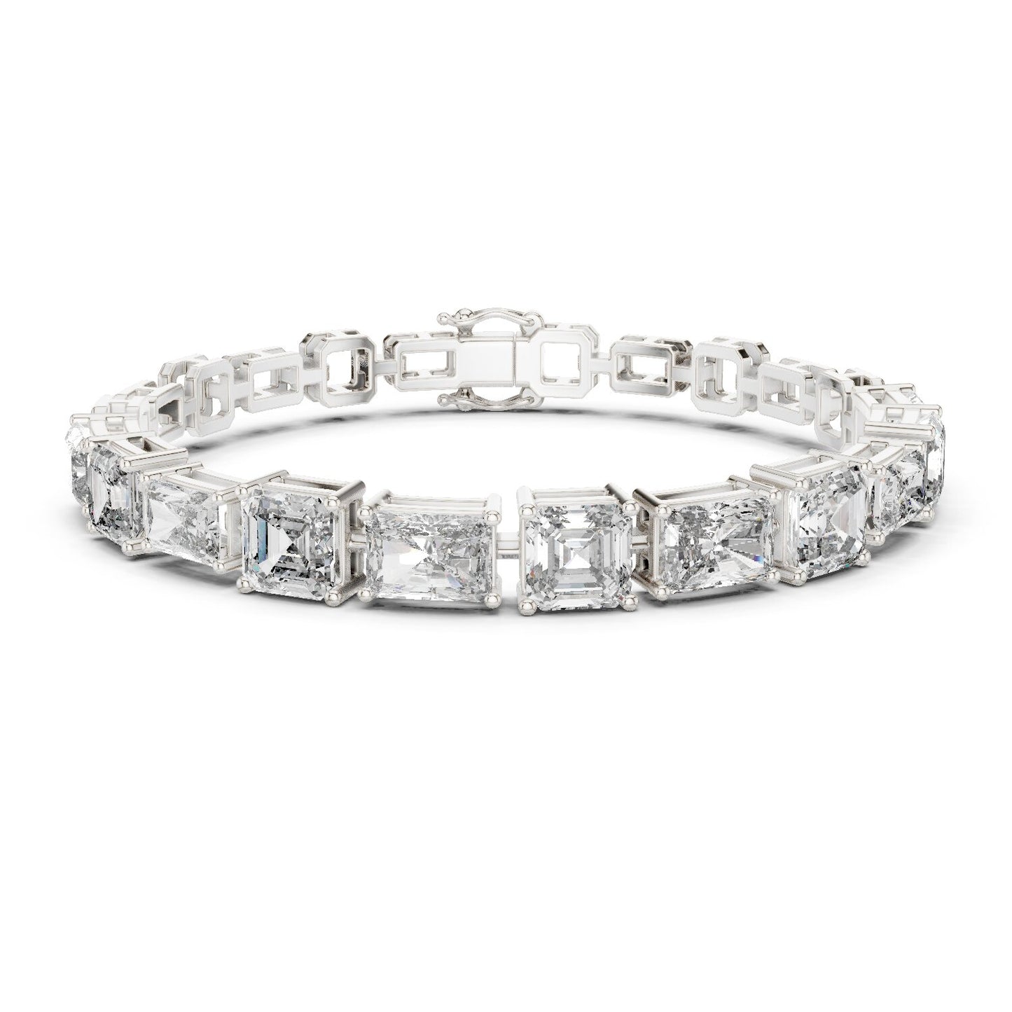 Emerald Tennis Lab Grown Diamond Bracelet