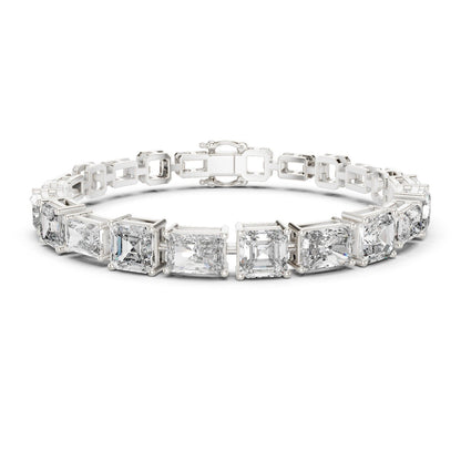 Emerald Tennis Lab Grown Diamond Bracelet