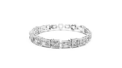 Emerald Tennis Lab Grown Diamond Bracelet