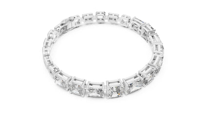 Emerald Tennis Lab Grown Diamond Bracelet