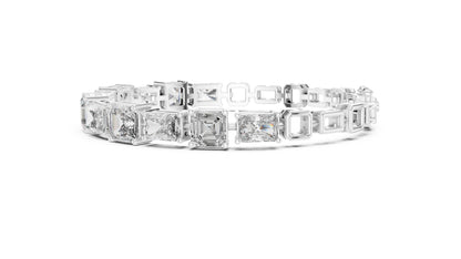 Emerald Tennis Lab Grown Diamond Bracelet
